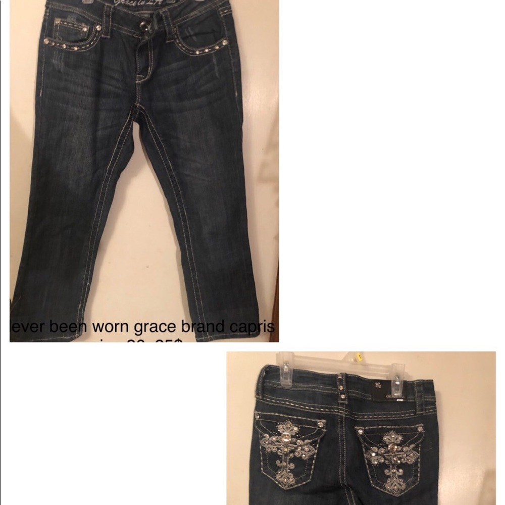 Blue jean Capris